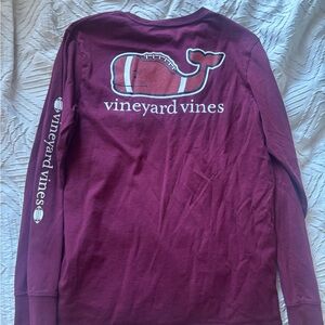 Vineyard Vines Kids Burgundy Long Sleeve Tee
